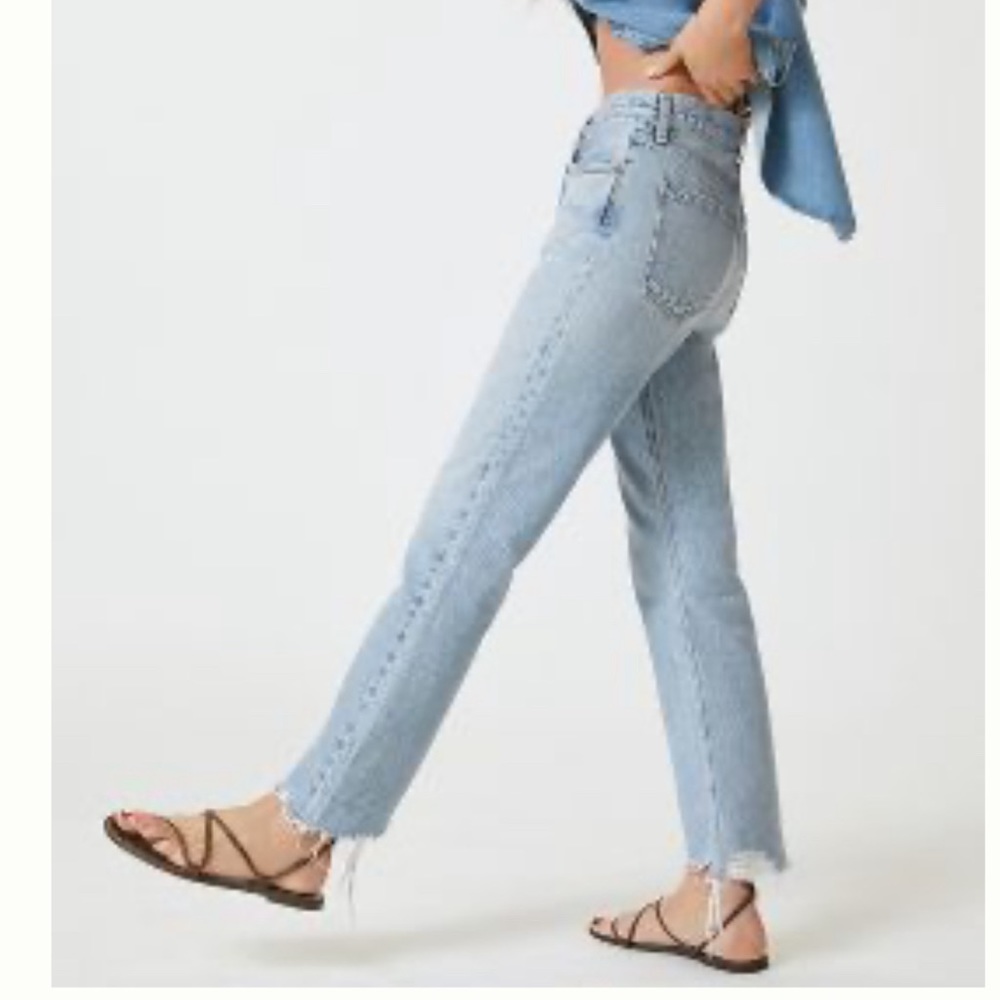 Agolde relaxed boot frayed jean